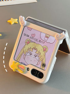 New Samsung ZFlip6 Phone Case Foldable Screen Galaxy Z Flip5 Protective Cover W23 Flip Foldable Protective Case W24 Flip Womens Cartoon Cute ZFlip3/4 Shell