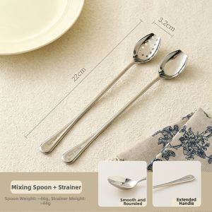 SHELI | Stainless Steel Perforated Long Handle Stirring Spoon