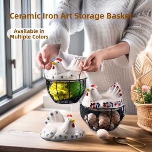 Ceramic Storage Basket For Fruits Vegetables