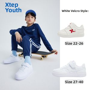 XTEP | Spring and Summer New Boys and Girls White Canvas Shoes