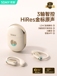 Soaiy TinG3 Wireless Bluetooth Ear-mounted Smart Translation Headphones Dual-channel Stereo Sound High Sensitivity Microphone