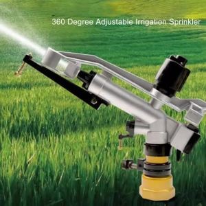 Garden Auto Rotating Sprinkler 360 Degree Auto Rotating Large Area Irrigation Sprinkler with 1‑1/2 Inch FNPT Interface for Yard