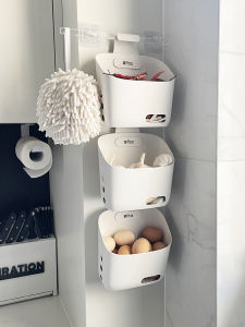 กระสอบเก็บของติดผนังแบบพับได้สำหรับห้องครัวและห้องน้ำ กระสอบเก็บของแบบพับได้หลายช่อง กระสอบเก็บของแบบแขวนได้สำหรับใส่เครื่องปรุงรส