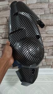 Paket 4pcs Nmax Old CVT Knalpot Filter Radiator Carbon Glossy