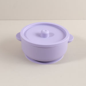 XIAOCHONGYAYA | Food Grade Silicone Stainless Steel Insulated Baby Feeding Bowl