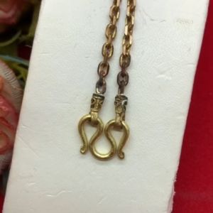 สร้อยคอทองเหลืองโบราณลายโซ่คั่นหัวจรวด ความยาว 20 นิ้ว งานทองเหลืองแท้ งานดิบไม่ได้ชุบ ทองเหลืองโบราณ (คอทองเหลืองโบราณลายโซ่คั่นหัวจรวด)