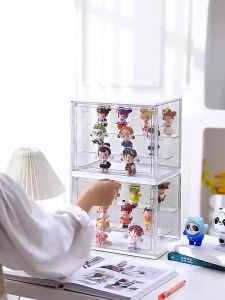 Toy Display Storage Box Transparent Blind Box Storage Cabinet Pop Mart Dust Proof Cabinet Dust-Proof Box Display Rack