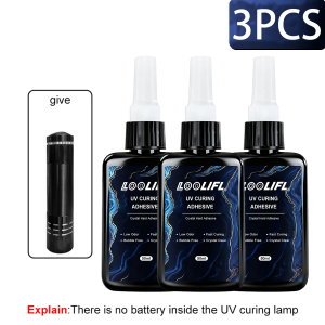 LOOLIFL uv resin epoxy glue Crystal Epoxy Resin UV Glue DIY Jewelry Making Quickly Drying Harder Glue UV Lamp Accessories 50g