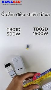 Bộ ổ cắm điều khiển từ xa xuyên tường có remote giúp bật tắt quạt máy bóng đèn máy bơm và các thiết bị điện khác -C01-2A