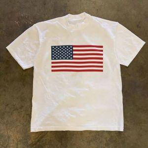 YEBO | US Flag Print Vintage Oversized T-Shirt