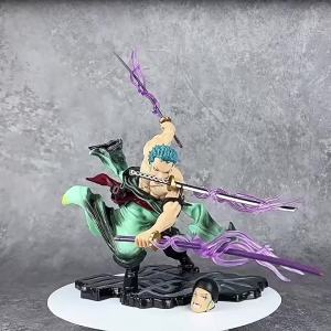 Bandai | Classics Anime One Piece Anime Figure Three Thousand Worlds Bath Blood Roronoa Zoro Action Figure Collection Exquisite Model Gif