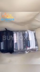 BUYBOXER 1pc Portable Square Mesh Storage Bag: A Compact Makeup Organizer