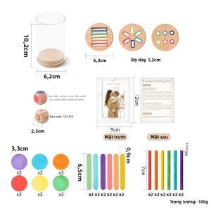 Đồ Chơi Phân Loại Màu Sắc Bằng Gỗ Montessori Cho Bé Kỹ Năng Vận Động Tinh Bộ Trò Chơi Ghép Hình Giác Quan Bộ Quà Tặng Cho Bé Nhận Dạng Hình Dạng Bộ Đồ Chơi Giáo Dục