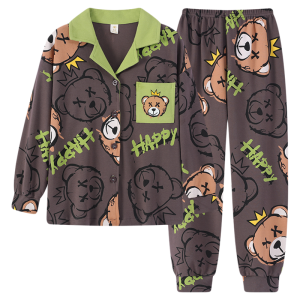 Bộ đồ ngủ trẻ em MiiOW vải cotton tay dài mặc ở nhà kháng khuẩn