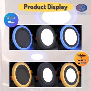 [2 Years Warranty] 4" 12W 6" 18W 3 MODES DOUBLE COLOR LED LED DOWNLIGHT PANEL LIGHT CEILING LIGHT DOWNLIGHT LAMPU SILING