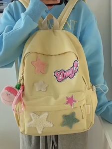 Star School Bag Korean Style Large Capacity Casual Fashion Korean Bagpack Student Bag College Student Friends birthday gift Couple backpack