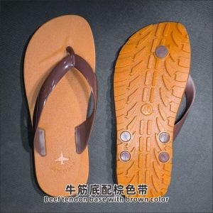 Casual Mens Thong Slippers Large Bottom Anti-slip Wear-resistant Breathable Home Bath Beach Outdoor Wear PVC TPR Rubber