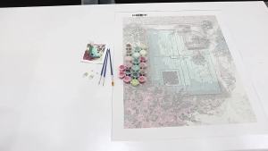 GATYZTORY Frame Coloring By Number Flower HandPainted Kits Drawing Canvas Pictures Oil Painting Numbers Kits Home Decoration