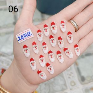 Phụ kiện trang trí móng charm bột nail Noel mẫu ông già Noel dễ thương