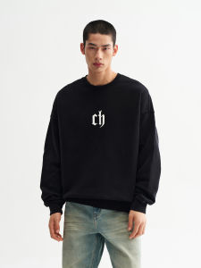 CHINISM | Casual Classic Crewneck Sweatshirt Long Sleeve Black