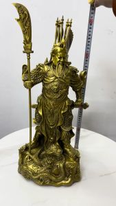 Tượng Quan Công Ngũ Cờ Bằng Đồng Phong Thủy Cao 50cm Rộng 21cm nặng 55kg