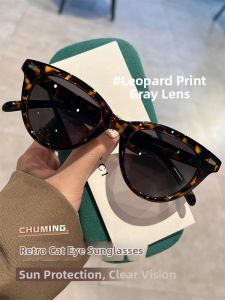 Chuming | Retro Cat-Eye Polarized Face-Slimming UV-Blocking Sunglasses