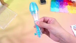 Fuse Beads Pen for 2.6mm Beads Transparent Pen Bead Dispenser for Holiday DIY Family Fun & Creative Projects Time Saving Precision Placement No Jams High Capacity Chamber