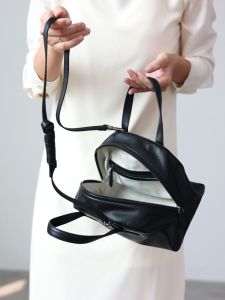 Soft Cowhide Leather Shoulder Bag Minimalist Old Money Style Top Luxury Leather High Quality Commuter Bag Genuine Leather Single Shoulder Bag