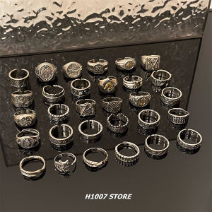 Vintage Adjustable Mens Ring Fashionable Minimalist Design Womens Style Hip Hop Theme Unique Single Finger Ring for Couples