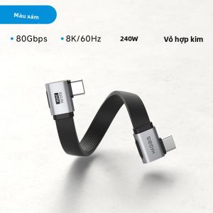 Hagibis 90 Độ Góc USB C Sang USB C Sạc Nhanh Hình Chữ L Dây Cho iPhone 17 Laptop Công Tắc Samsung Ngắn Type-C
