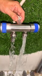 Van T chia nước vòi xịt bồn cầu sus304 KAG-VanT19 van khóa 2 đầu D21 dùng nhà tắm- chia nước tưới cây sân vườn siêu bền sử dụng tốt