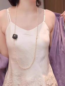 chaqi | Elegant Lace Trim Mini Strap Vest Womens Summer Large Size Beautiful Silk No Sleeve Underwear Base Top Commute Style Slim Fit