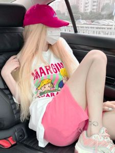 plus Size Womens Sportswear Set Summer New Fashion Student Sports Uniform Loose Casual Two-Piece Set Female Polyester Fiber