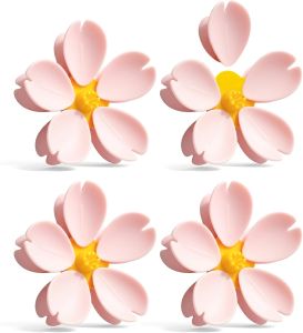 1/2/4pcs Sakura Magnetic Refrigerator Magnet Sealing Clip Petal Sealing Clip Household Snacks Fixed Clip Kitchen Accessories