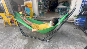 (XẢ HÀNG) VÕNG XẾP KHUNG SẮT SƠN TĨNH ĐIỆN PHI 32 KIỂU CỠ NGƯỜI LỚN(Ảnh thật)