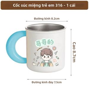 TAOKOU | Cốc Súc Miệng Chống Nấm Bằng Thép Không Gỉ Đạt Tiêu Chuẩn Thực Phẩm