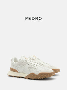 Pedro Mens Running Shoes Shock Absorption Low Top Casual Sneakers Color Block Lace-Up Fashionable Spring Summer Shoes