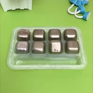 Stainless Steel Ice Cubes Set Reusable Chilling Stones for  Cooling Cube Chilling Rock 不锈钢金属冰块速冻冰粒