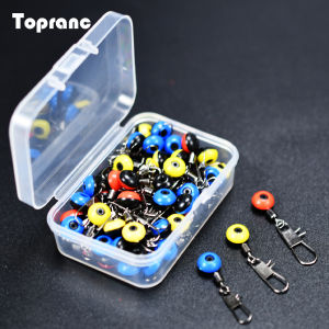 Topranc Brand Fishing Floating Durable Space Beans with Swivel Rings for Sea Fishing Rotate Bobber Connectors Sea Fishing Tackle