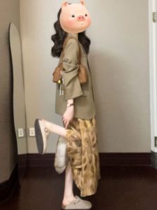 CHANGTONG | Chic Korean Style Two-Piece Suit Elegant Dress And Blouse Set High Quality Cotton Long Sleeve Button Up Fashionable Outfit