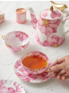 Luxury European Bone China Coffee Cup Set