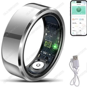 2025 New Smart Ring Men Women Heart Rate Blood Pressure Monitor Smartring IP68 & 5ATM Waterproof Multi-sport Mode For Android
