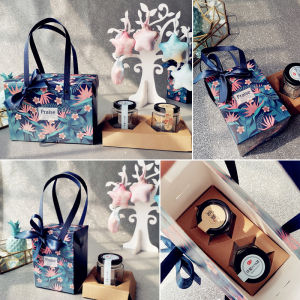 Creative Honey Gift Box Handheld Packaging Box for 1 Bottle 2 Bottles Jelly Gelatin Fruit Jam Meat Sauce Gift Bag