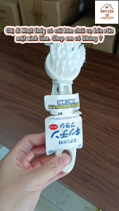 Set 2 bàn chải cọ rửa bồn rửa mặt kèm giá đỡ hàng sản xuất tại Nhật chà cọ nhà tắm bồn rửa bát cọ mặt bếp