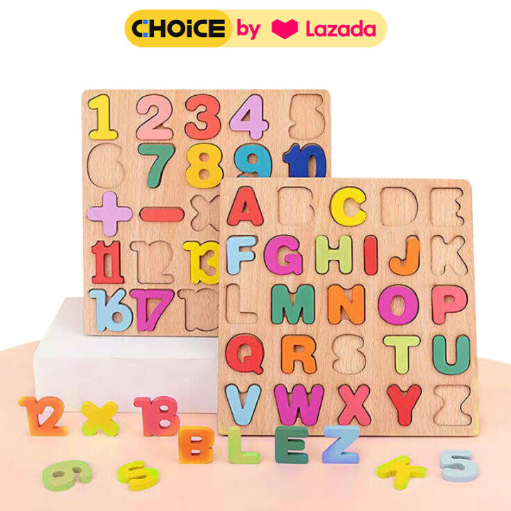 Department Store Toys For Kids Wooden Board Puzzle ABC Alphabet Digital Puzzle Wooden Toys Blocks Educational