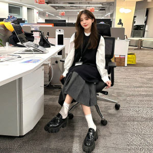 CHANGTONG | Stylish Korean Inspired High-Quality Sweater Shirt Skirt Three-Piece Outfit
