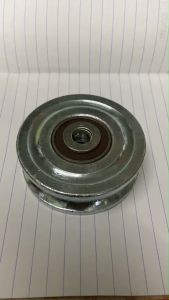 ล้อประตูรั้ว 3นิ้ว เหล็กชุบ ขนาด (3"3/8x2.1/2) ร่องเพลากลม แข็งแรง ทนทาน จัดส่งไวทั่วประเทศ