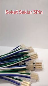 Soket Tombol Dim 3Kaki / Soket Tombol 3 pin / Soket Saklar 3 kaki / Soket Sakelar Tombol 3Kabel
