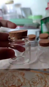 10PCS Empty Glass Bottle with Cork 50ml 60ml Glass Jar for Spice Storage DIY Craft Decoration