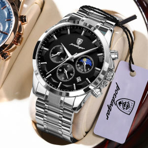 POEDAGAR | POEDAGAR Man Clock Waterproof Luminous Stainless Steel Fashion Men Watch Chronograph Date Quartz Business Mens Watches